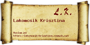 Lakomcsik Krisztina névjegykártya